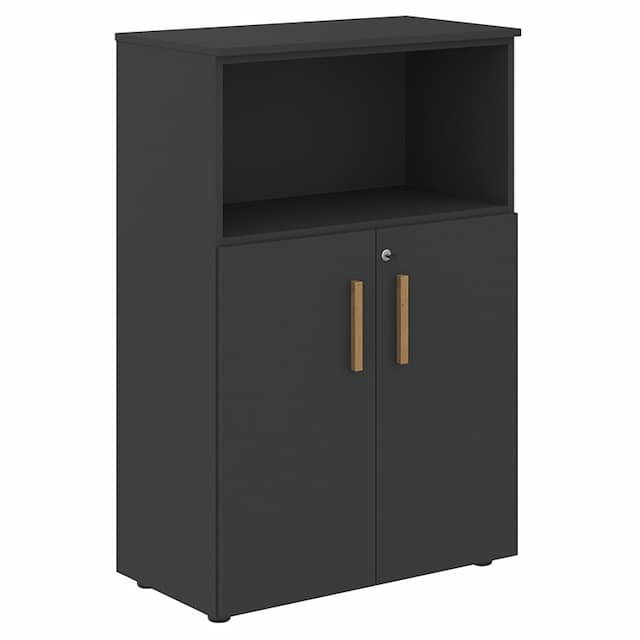 Шкаф с малыми дверьми и топом Skyland FMC 80.3(Z) черный графит/черный графит 802х429х1213 FORTA