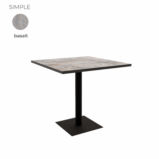 Стол обеденный квадратный Алсав 21SIMPLE.008 Basalt