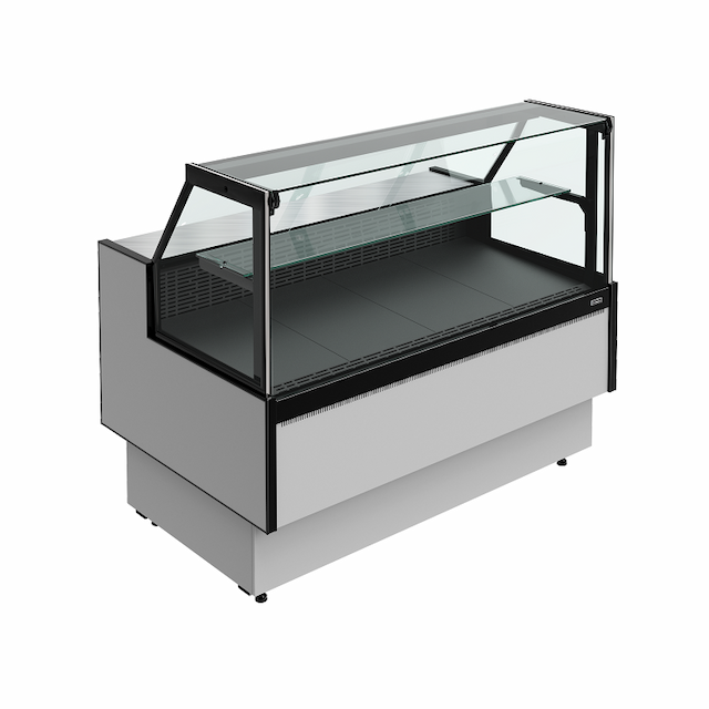 Витрина холодильная Carboma PRAIA 2 GC85 VV 1,25-1 с боковинами 9006-9005