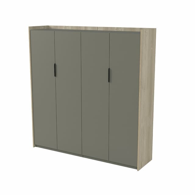 Шкаф высокий для одежды двусоставный Алсав MAGNETIC 15ШДC.1809 (1768х460х1828) okwood/terra