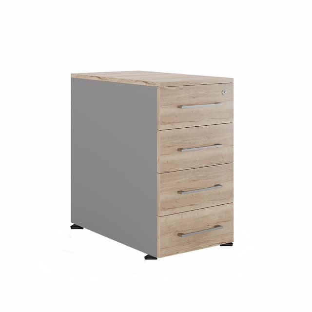 Тумба приставная Kobor TS4-40/80 aluminum/natural