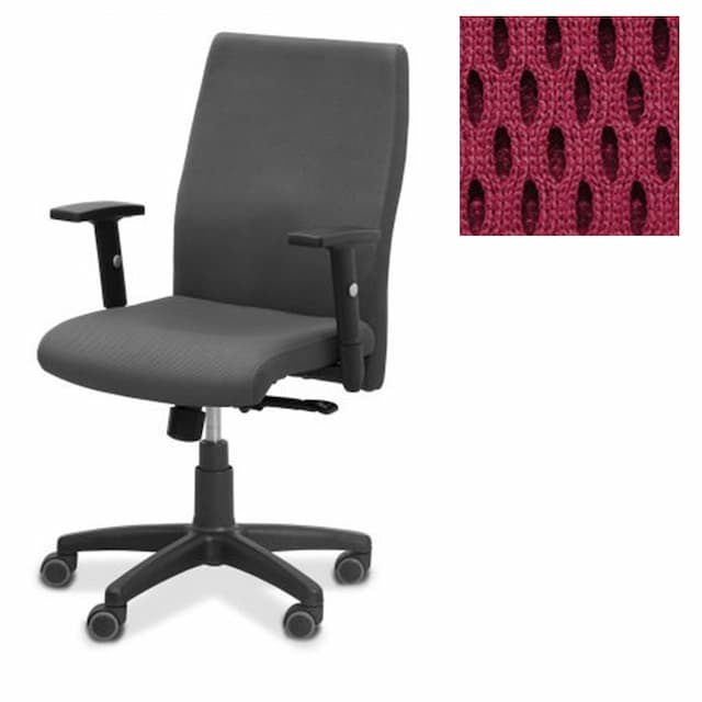 Офисное кресло для персонала Юнитекс Like+ ткань TW бордовая