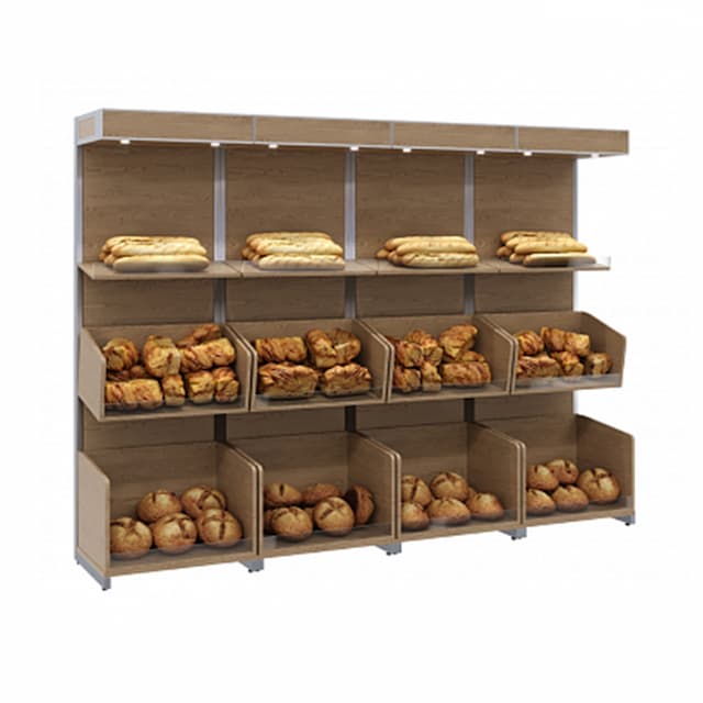 Нейтральная пристенная витрина Полюс CARBOMA S6-22 14