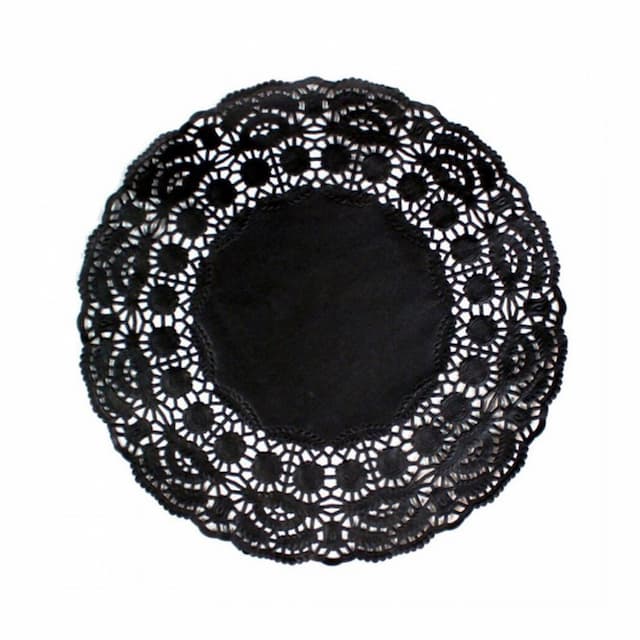 Салфетка ажурная черная d 34 см, 250 шт/уп, Garcia de PouИспания